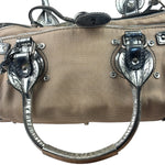 Chloe Beige/Silver Patent Leather Paddington Handbag