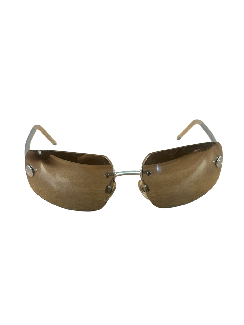 Chanel Silver Rimless C167/6V Sunglasses