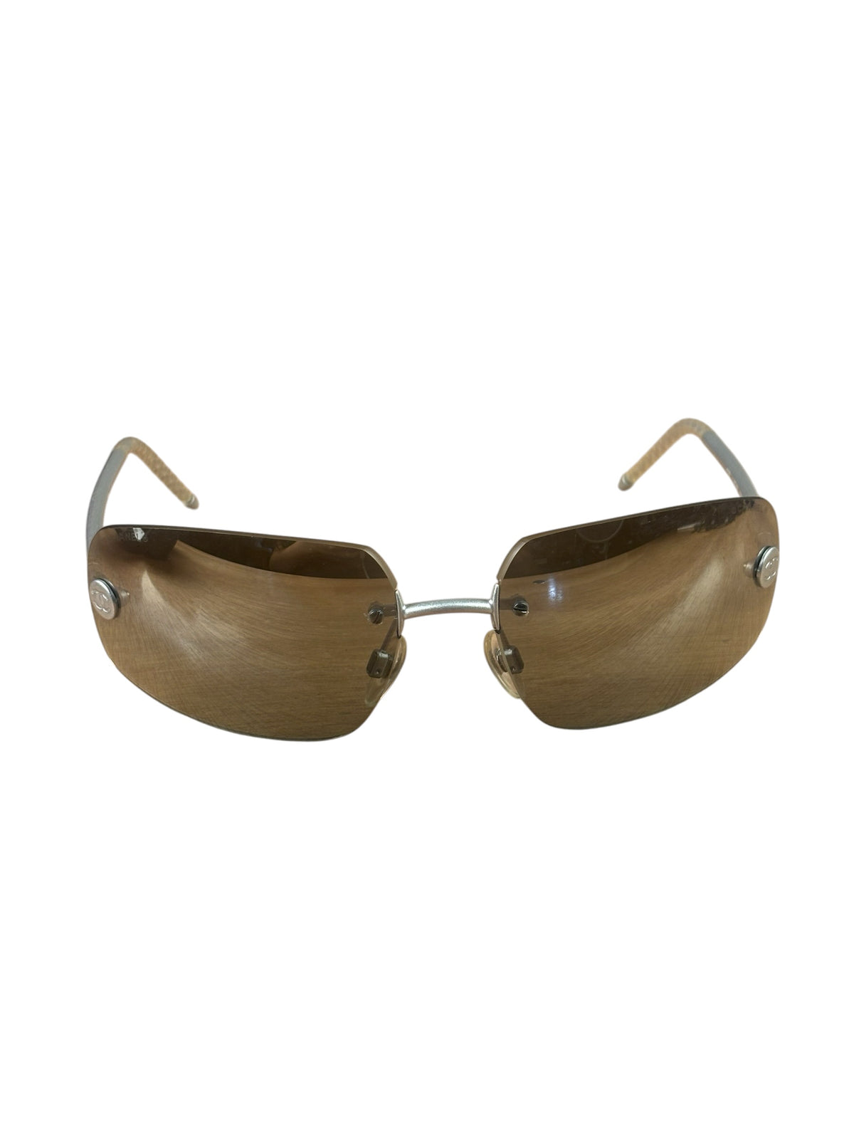 Chanel Silver Rimless C167/6V Sunglasses