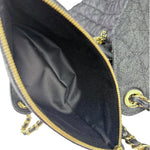 Chanel Navy Quilted Denim/Leather Trim 25 Hobo Bag 2021