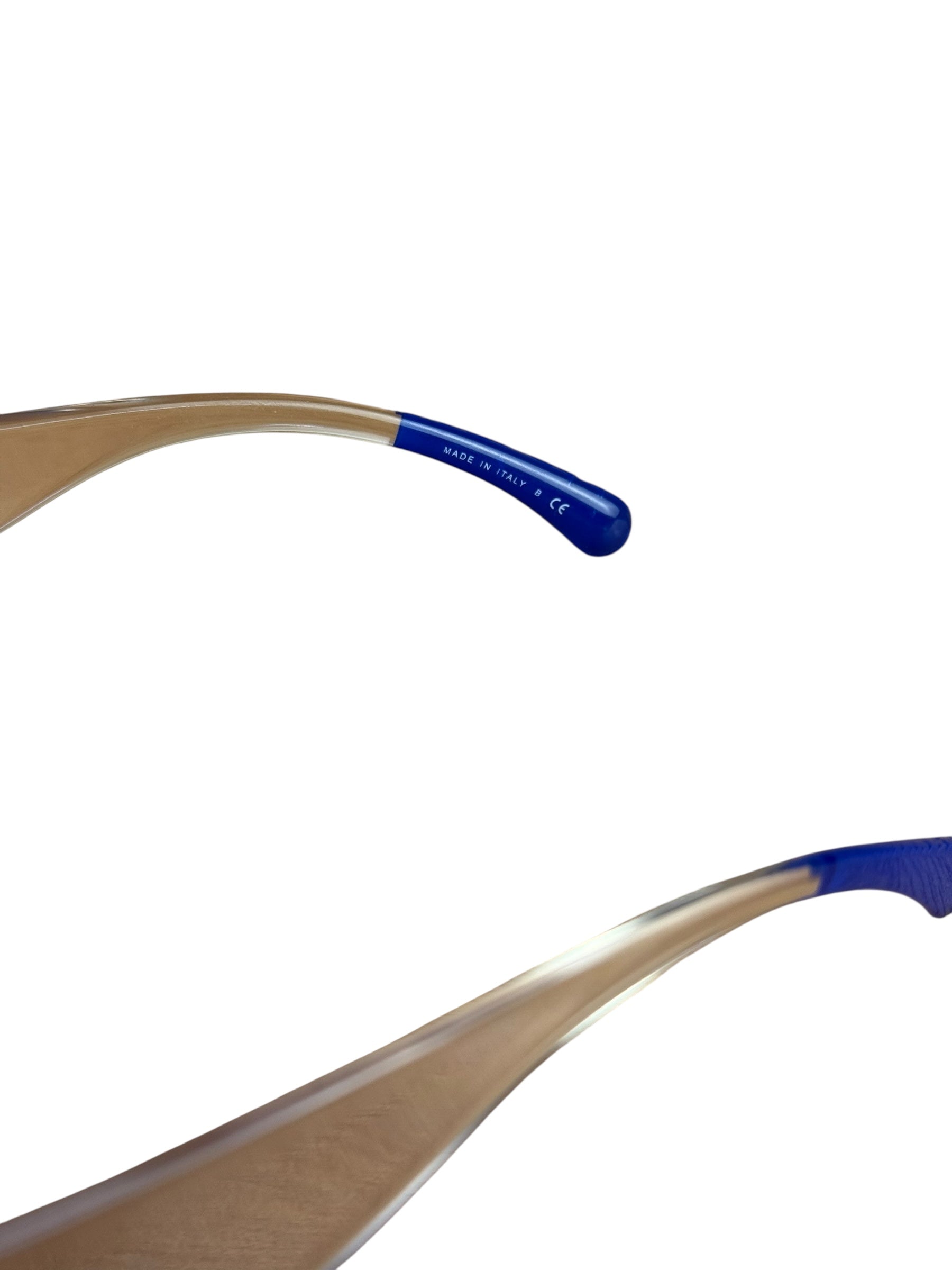 Chanel Vintage Blue Round Frame Sunglasses