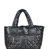 Chanel Black Quilted Nylon Coco Cocoon Puffer Tote Bag 2011