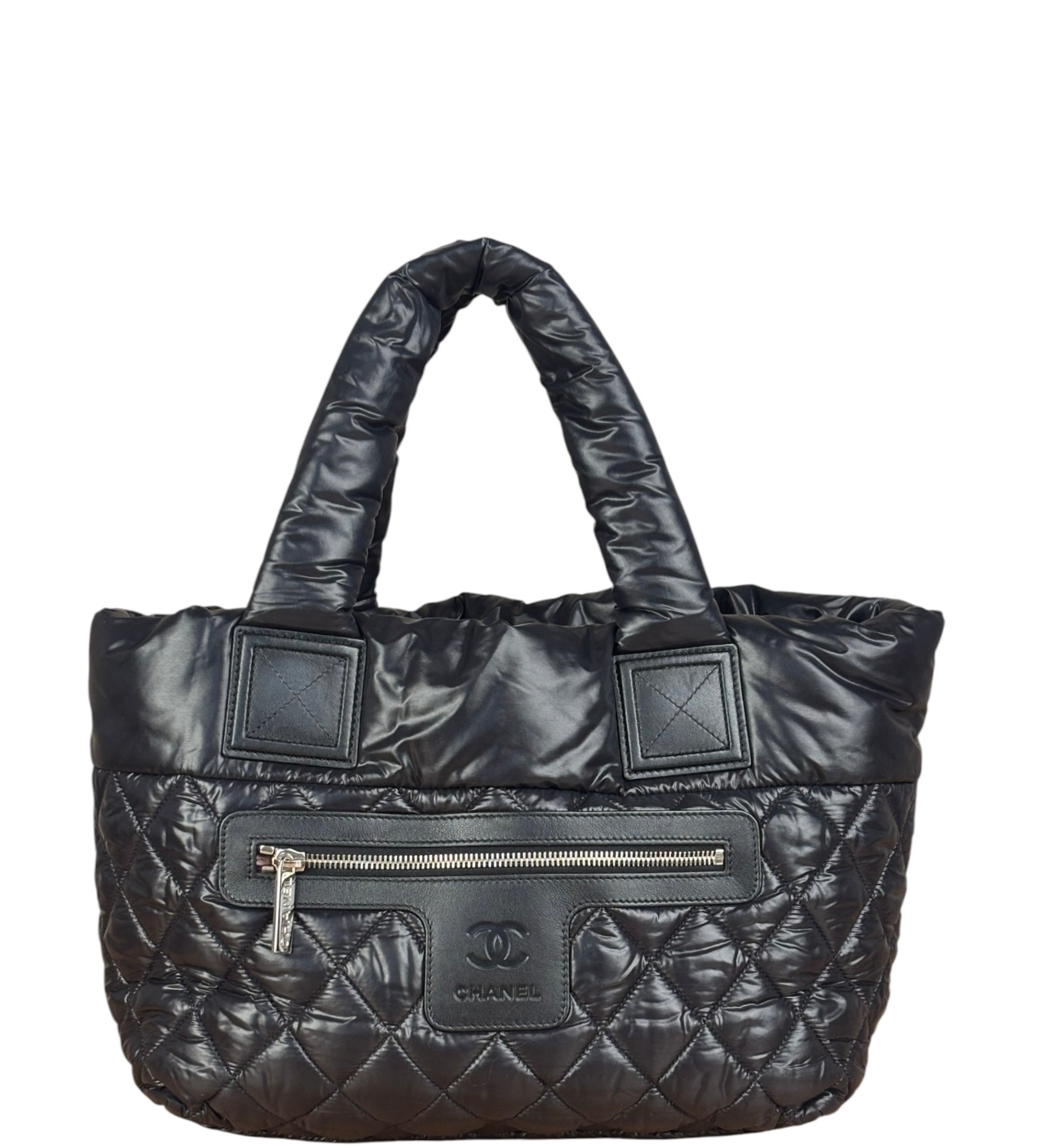 Chanel Black Quilted Nylon Coco Cocoon Puffer Tote Bag 2011