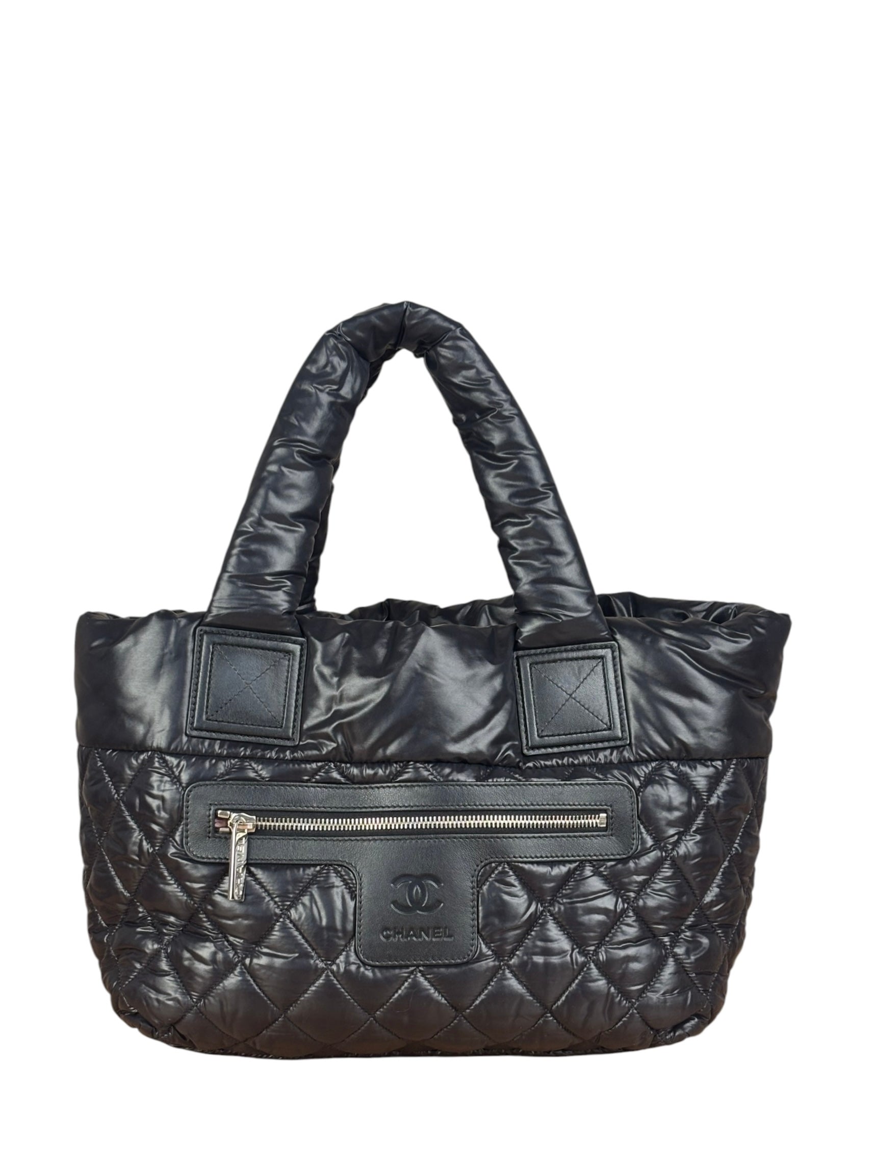 Chanel Black Quilted Nylon Coco Cocoon Puffer Tote Bag 2011
