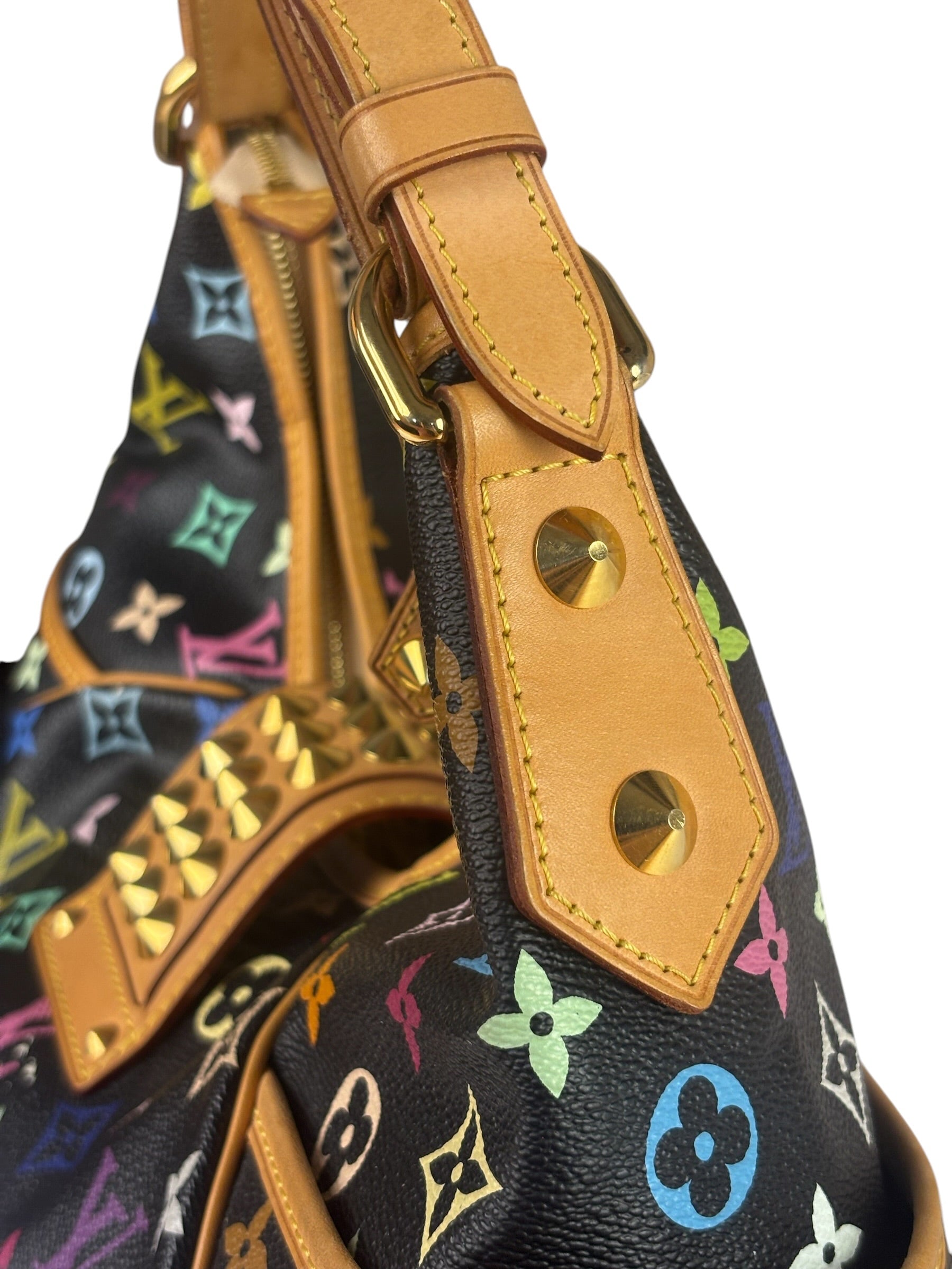 Louis Vuitton x Takashi Murukami Black Monogram Chrissie MM