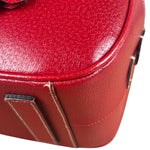 Prada Red Leather Bowling Shoulder Bag