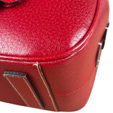 Prada Red Leather Bowling Shoulder Bag