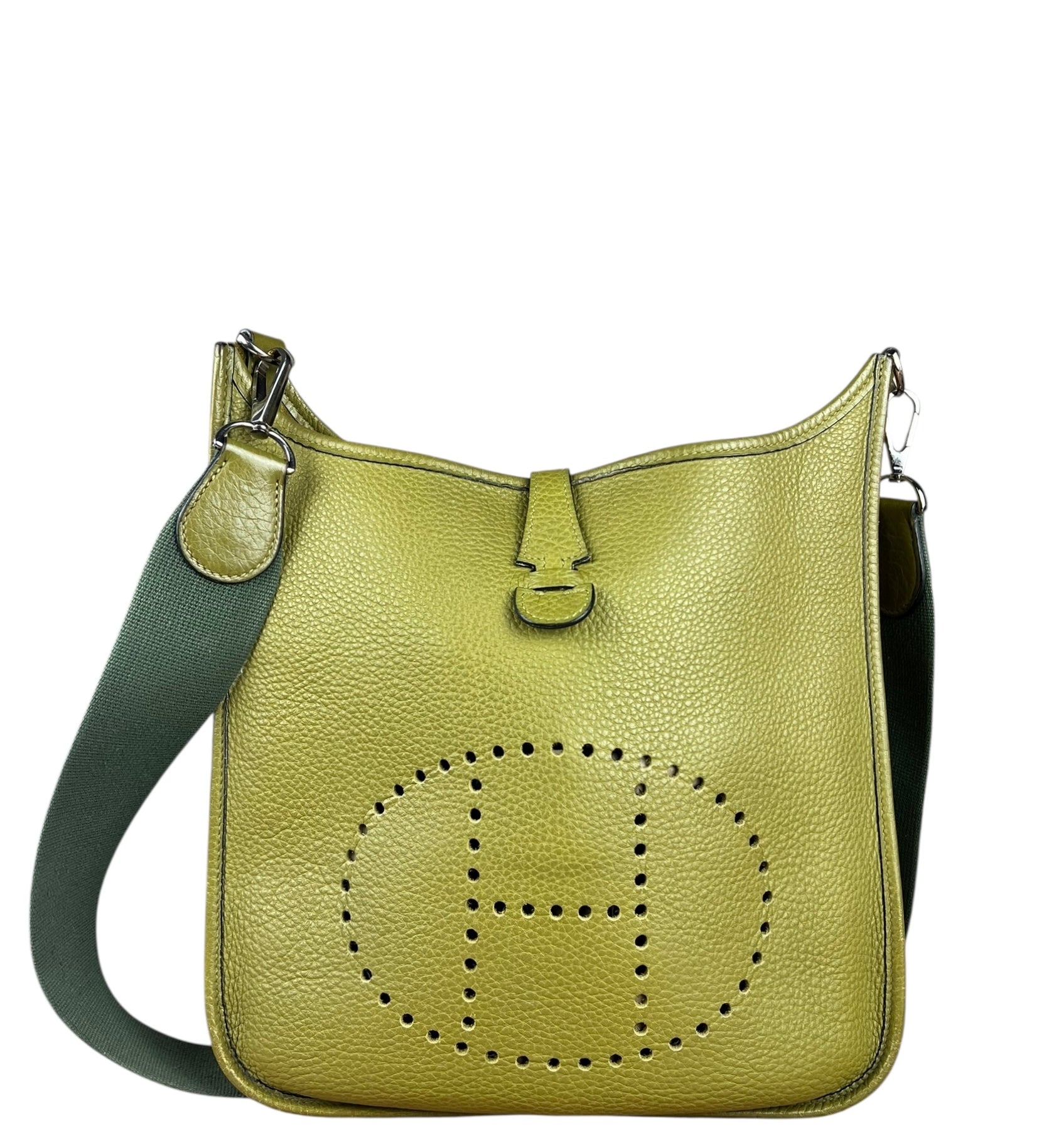 Hermes Taurillon Clemence Evelyne Green