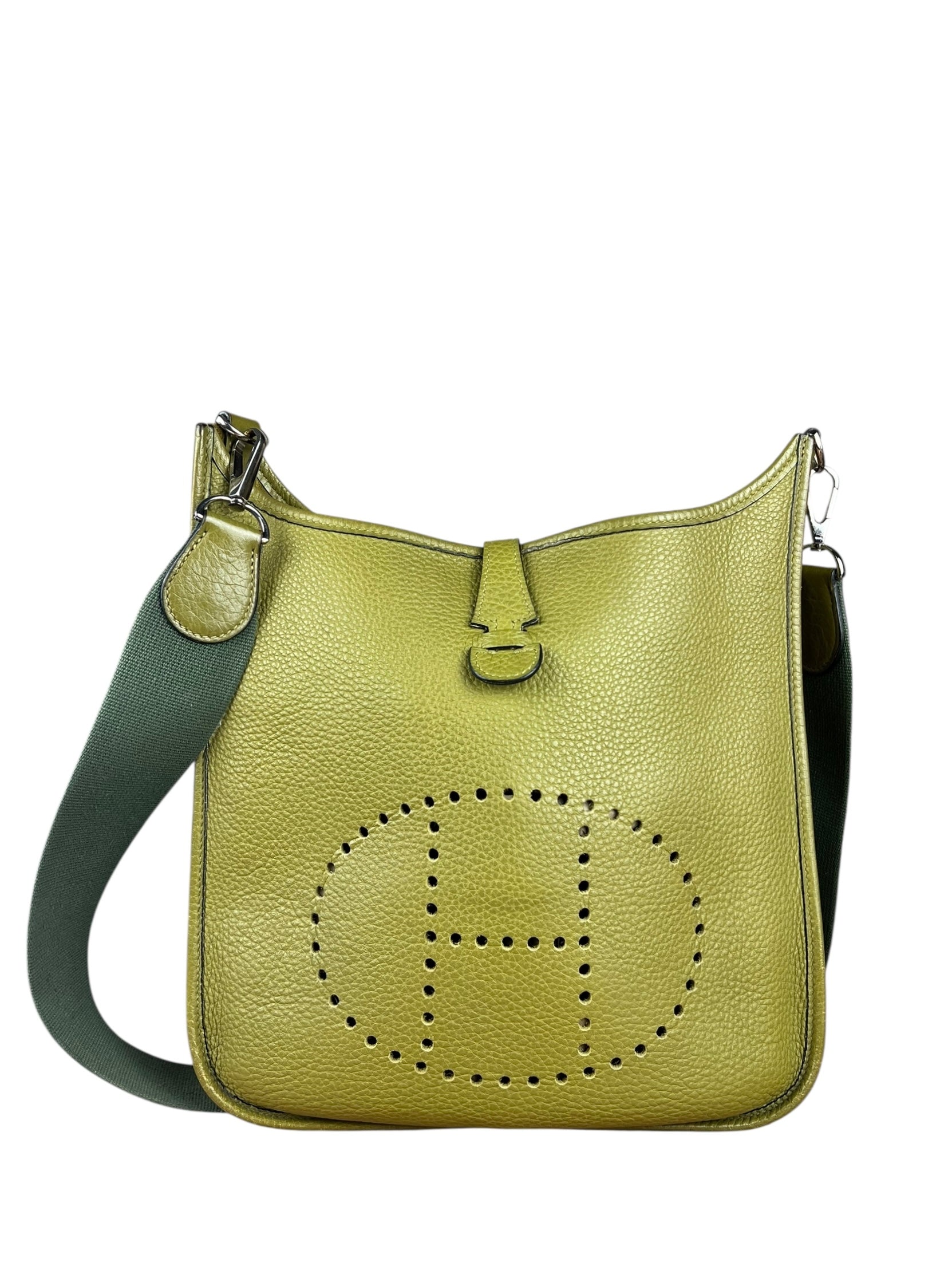 Hermes Taurillon Clemence Evelyne Green