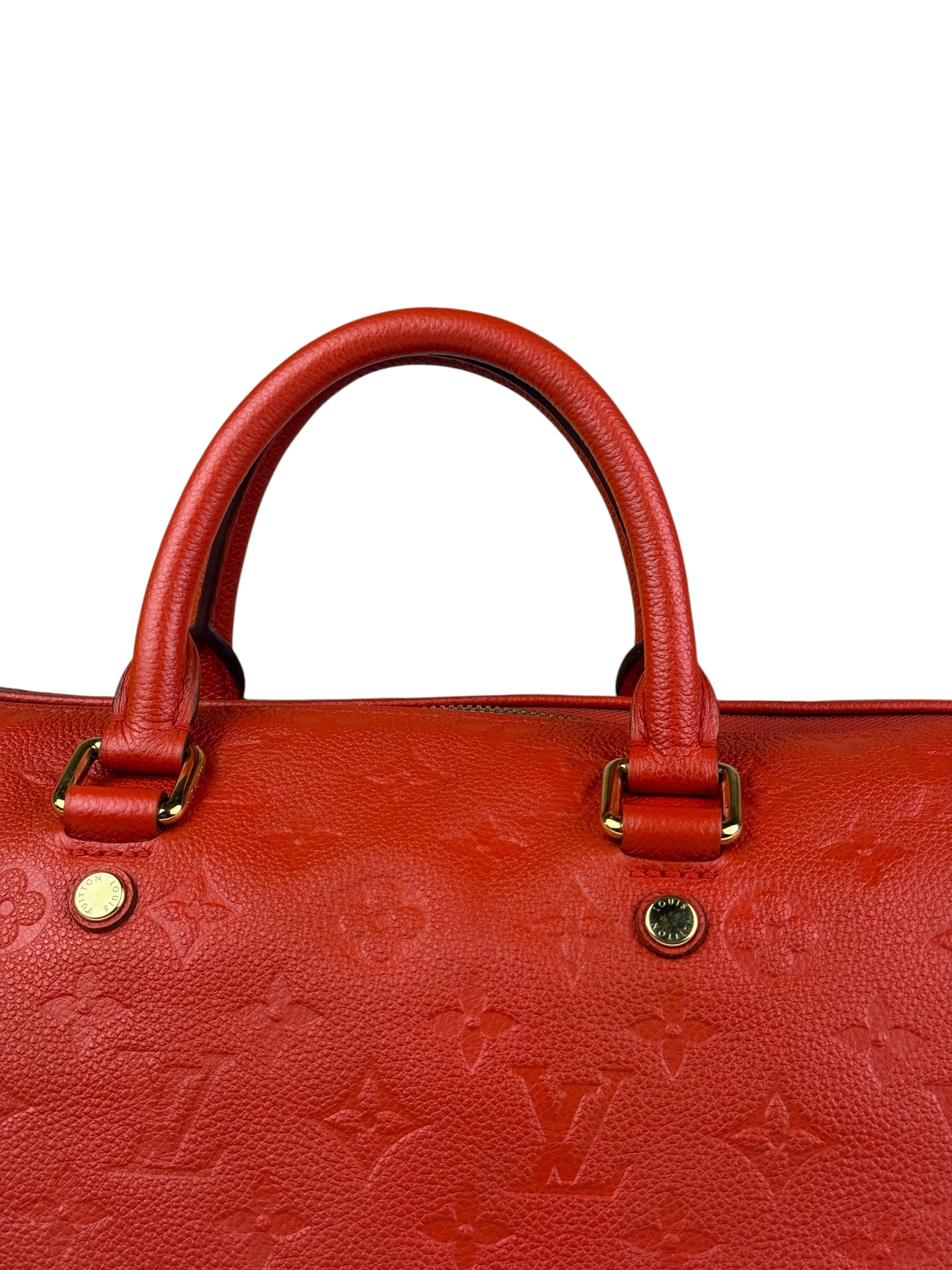 Louis Vuitton Orange Monogram Empreinte Speedy Bandouliere 30