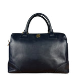 Tory Burch Saffiano Leather Navy Boston Bag
