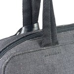 Prada Vintage Dark Grey Canvas Tote Bag