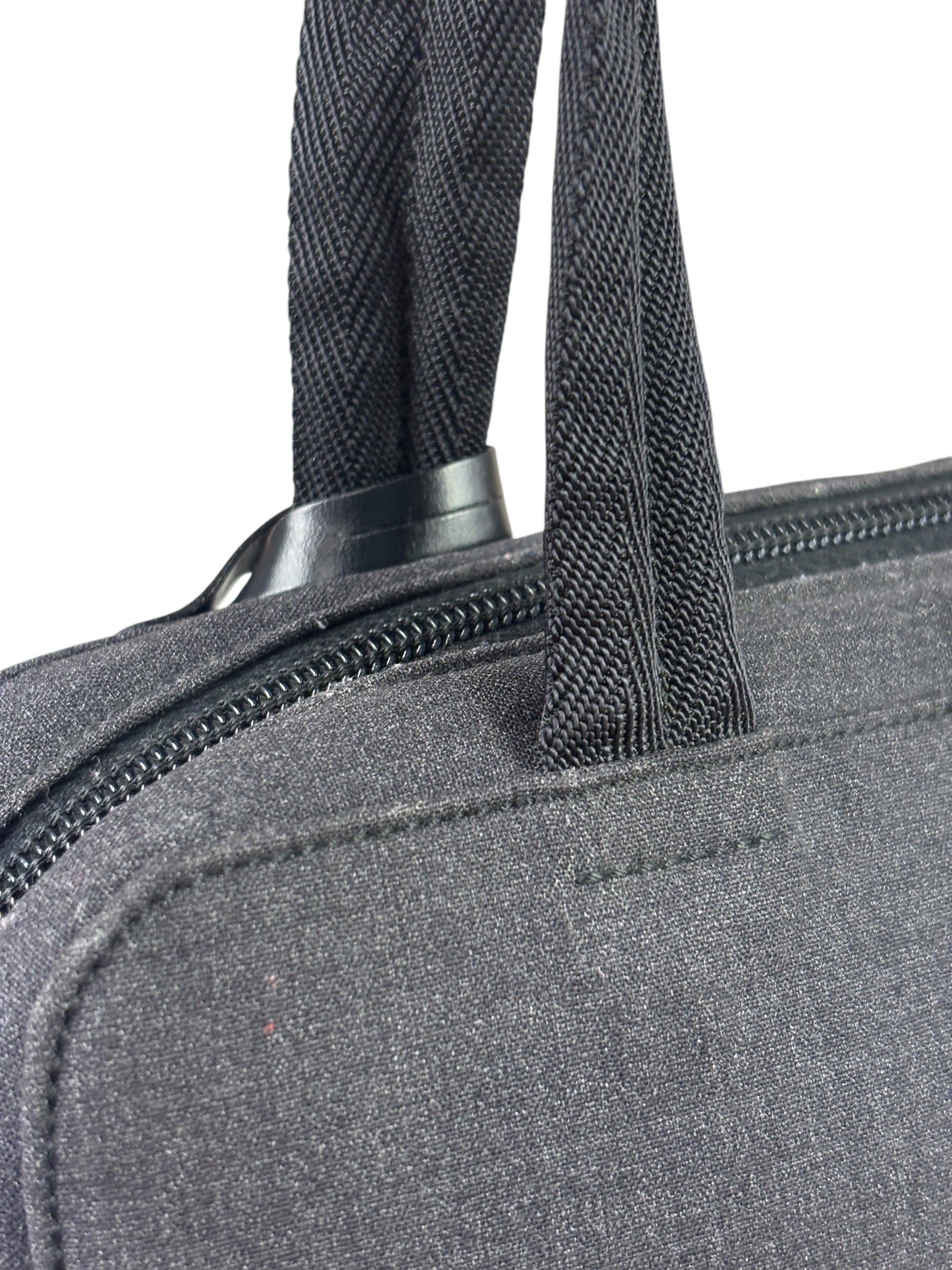 Prada Vintage Dark Grey Canvas Tote Bag
