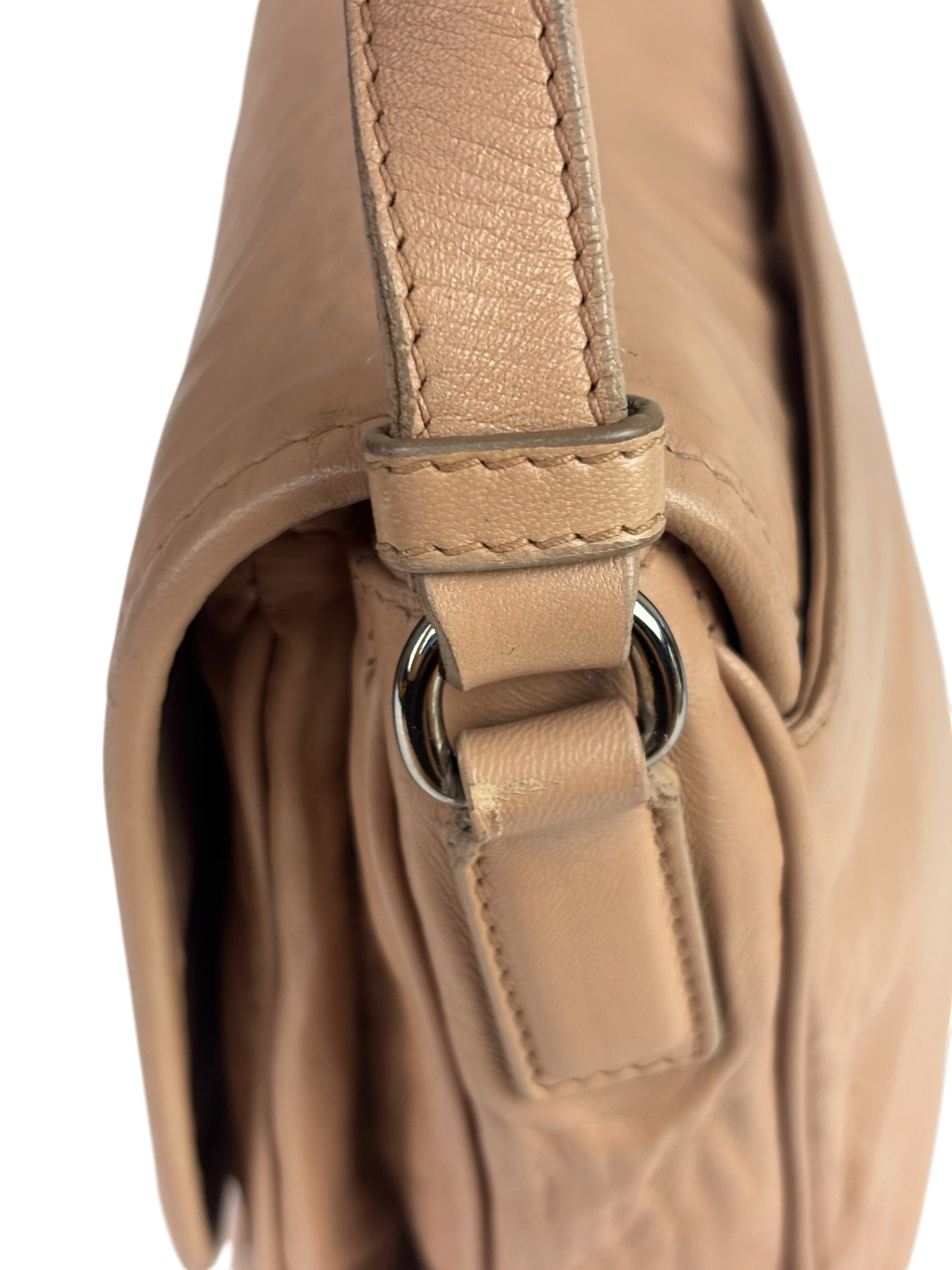 Prada Blush Pink Vitello Shiny Leather Flap Bag