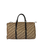 Christian Dior Brown Leather Trim Trotter Boston Bag