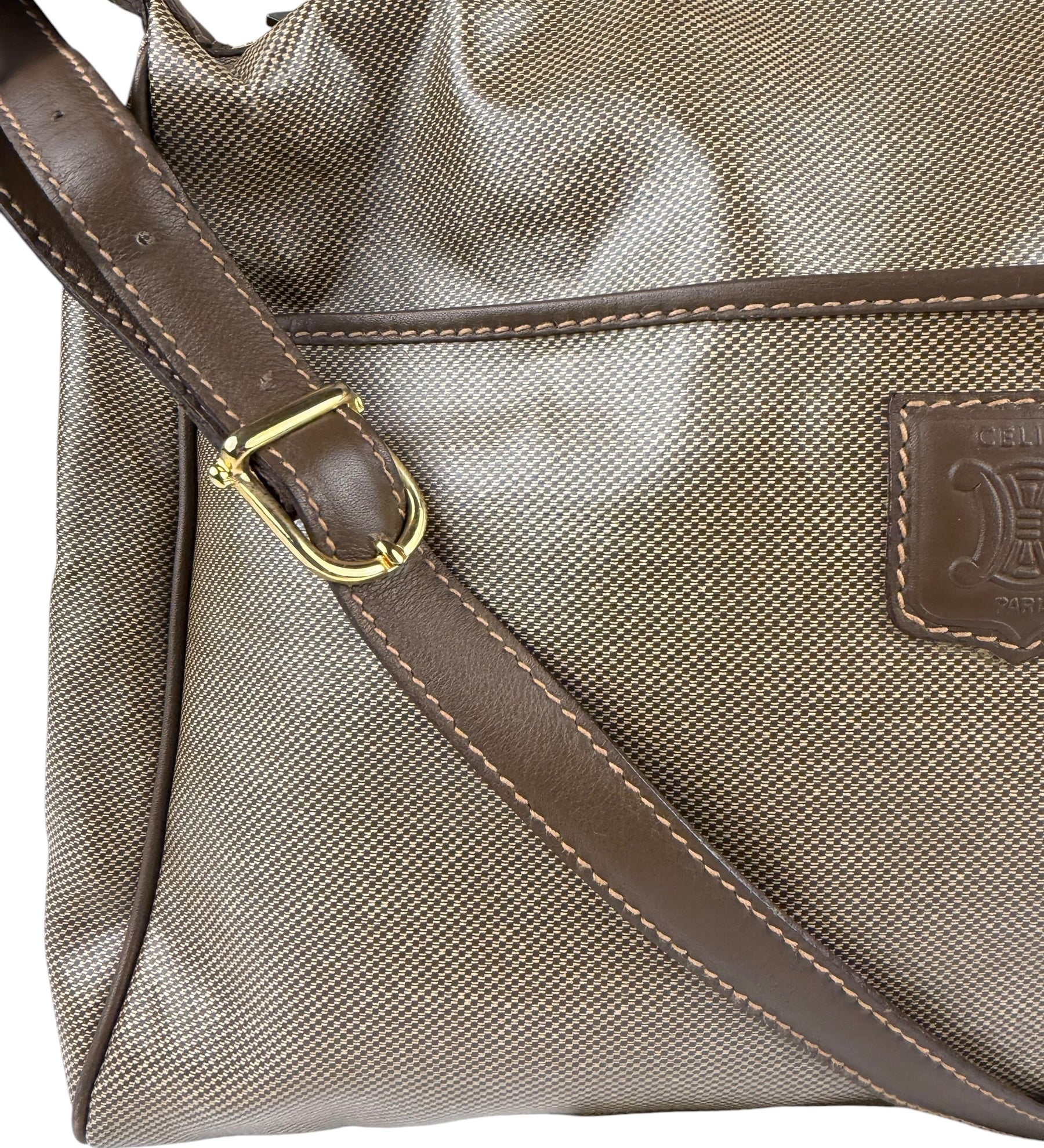 Celine Vintage Leather Shoulder Tote Bag