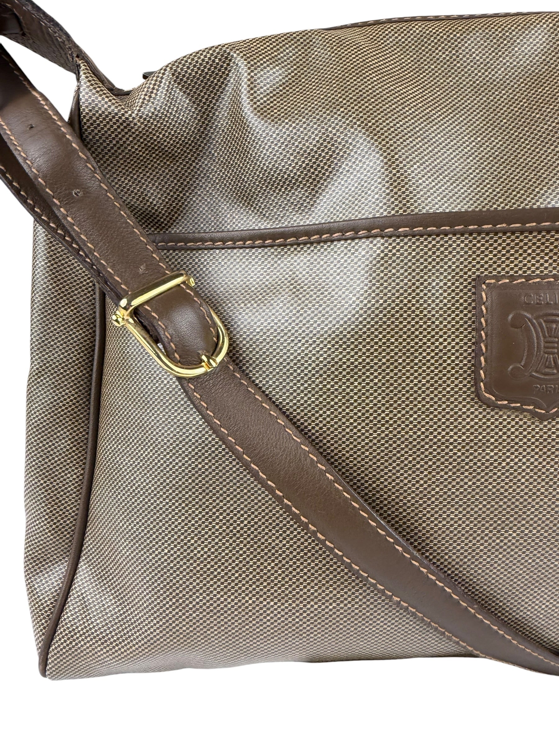 Celine Vintage Leather Shoulder Tote Bag