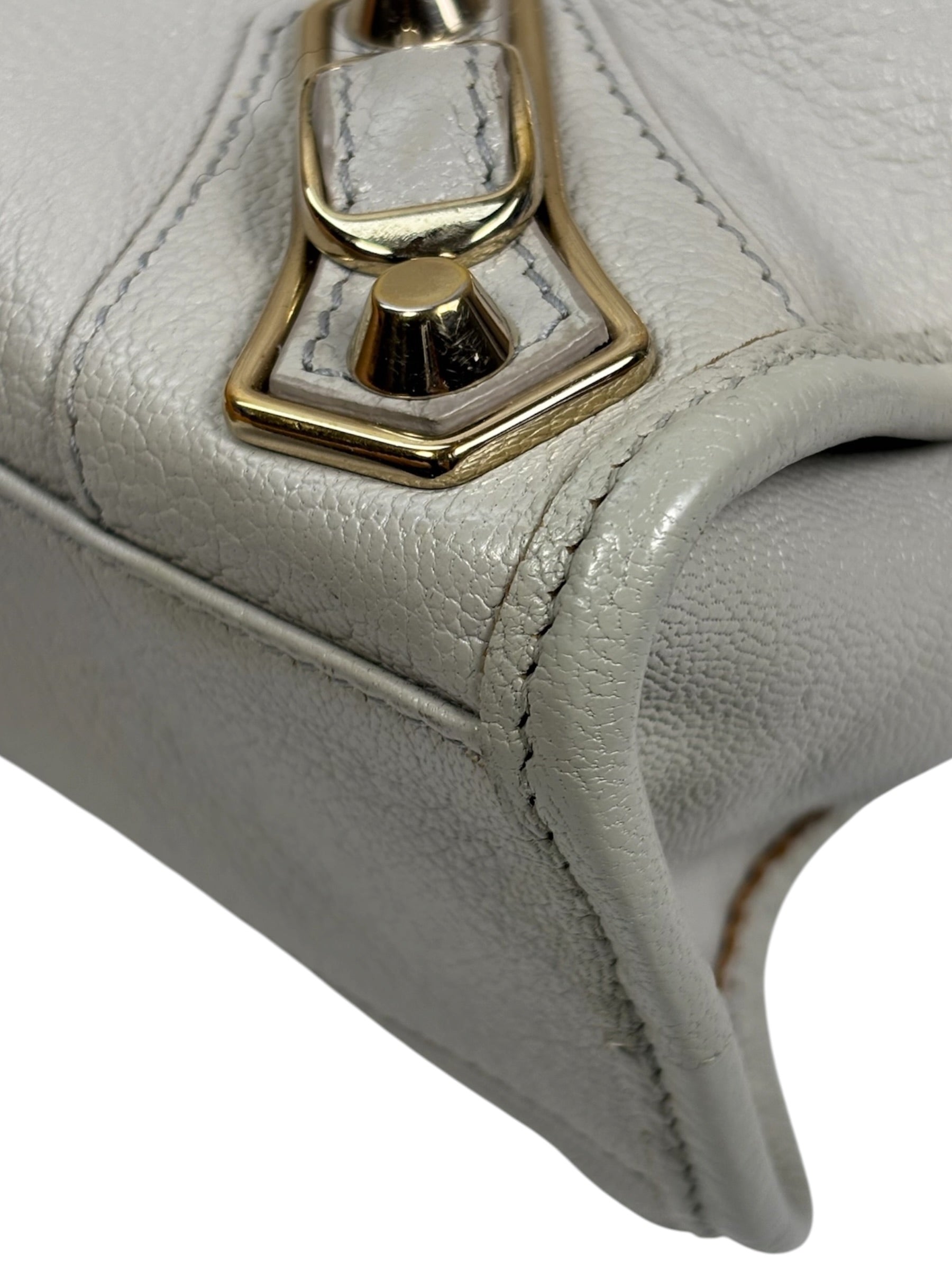 Balenciaga Grey Leather Nano City Two-Way Bag
