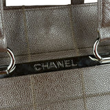 Chanel Brown Leather Chocolate Bar Tote 2004