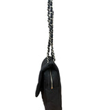 Chanel Black Nylon Chocolate Bar Chain Flap Bag 2002