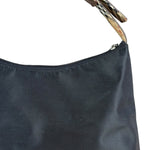 Burberry Nylon Check-Trimmed Shoulder Bag