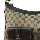 Gucci Vintage Brown Canvas GG Shoulder Bag