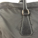 Prada Black Leather Tessuto Nylon Bowler Bag