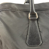 Prada Black Leather Tessuto Nylon Bowler Bag