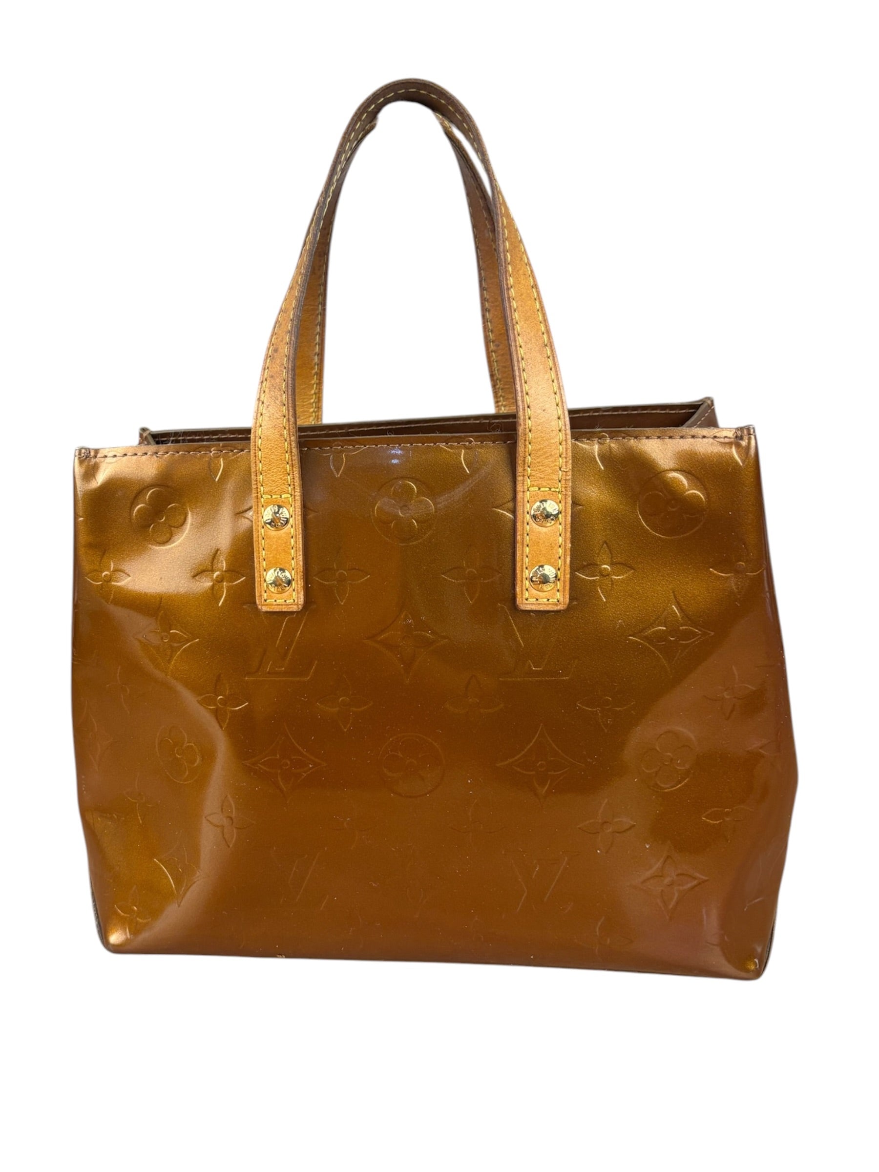 Louis Vuitton Bronze Monogram Vernis Reade Tote Bag PM