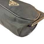 Prada Black Tessuto Nylon Leather Trim Liss-Lock Coin Bag