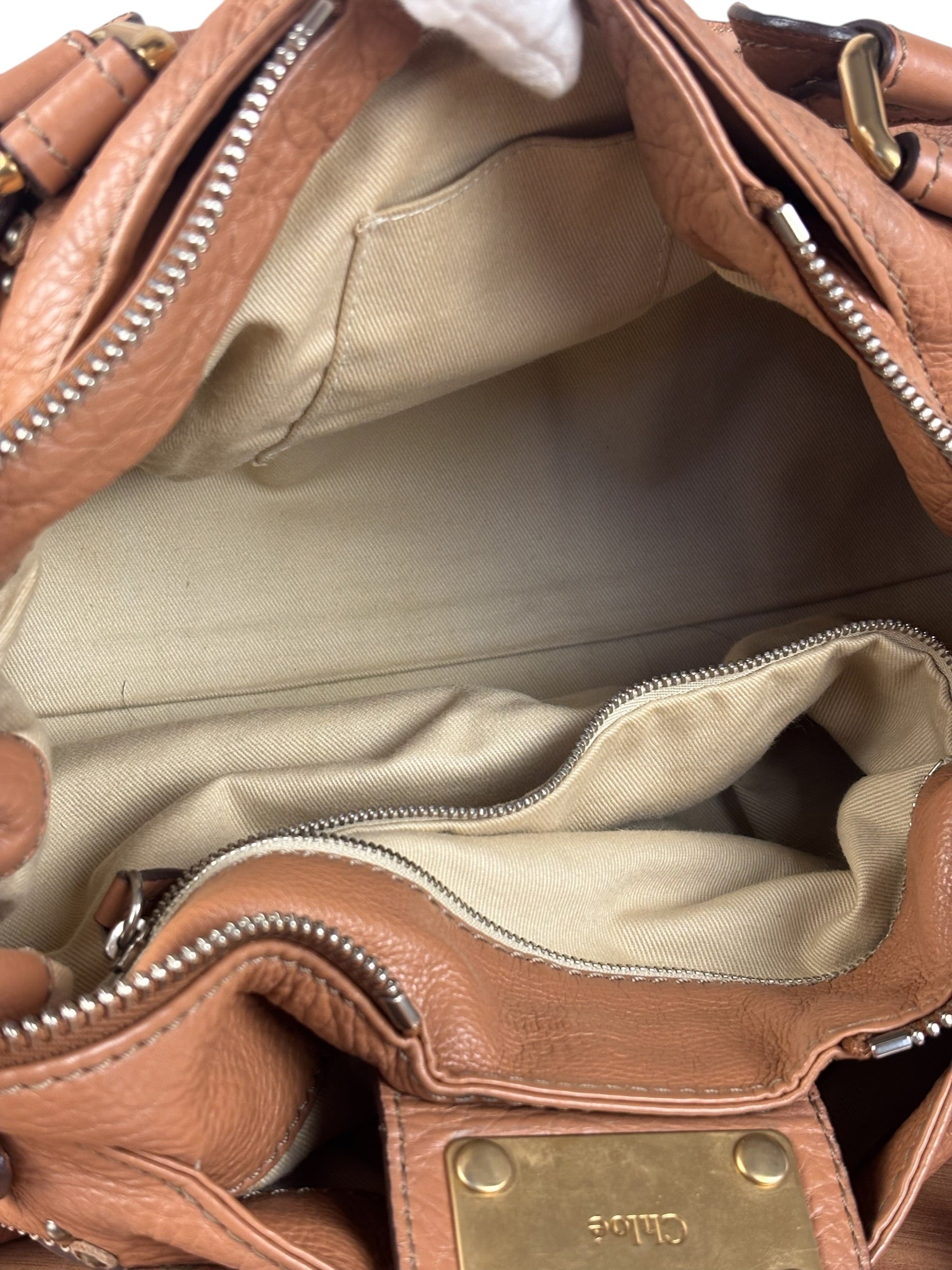 Chloe Vintage Tan Leather Paddington Shoulder Bag