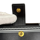Versace Vintage Black/White Leather Logo Wallet