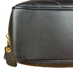 Chanel Black Chevron Leather Chain Camera Shoulder Bag 2000-2002