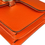Gucci Orange Leather G Dollar Interlocking Small Shoulder Bag