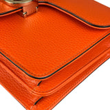 Gucci Orange Leather G Dollar Interlocking Small Shoulder Bag