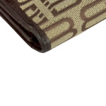 Balenciaga Vintage Brown Canvas Logo Long Wallet