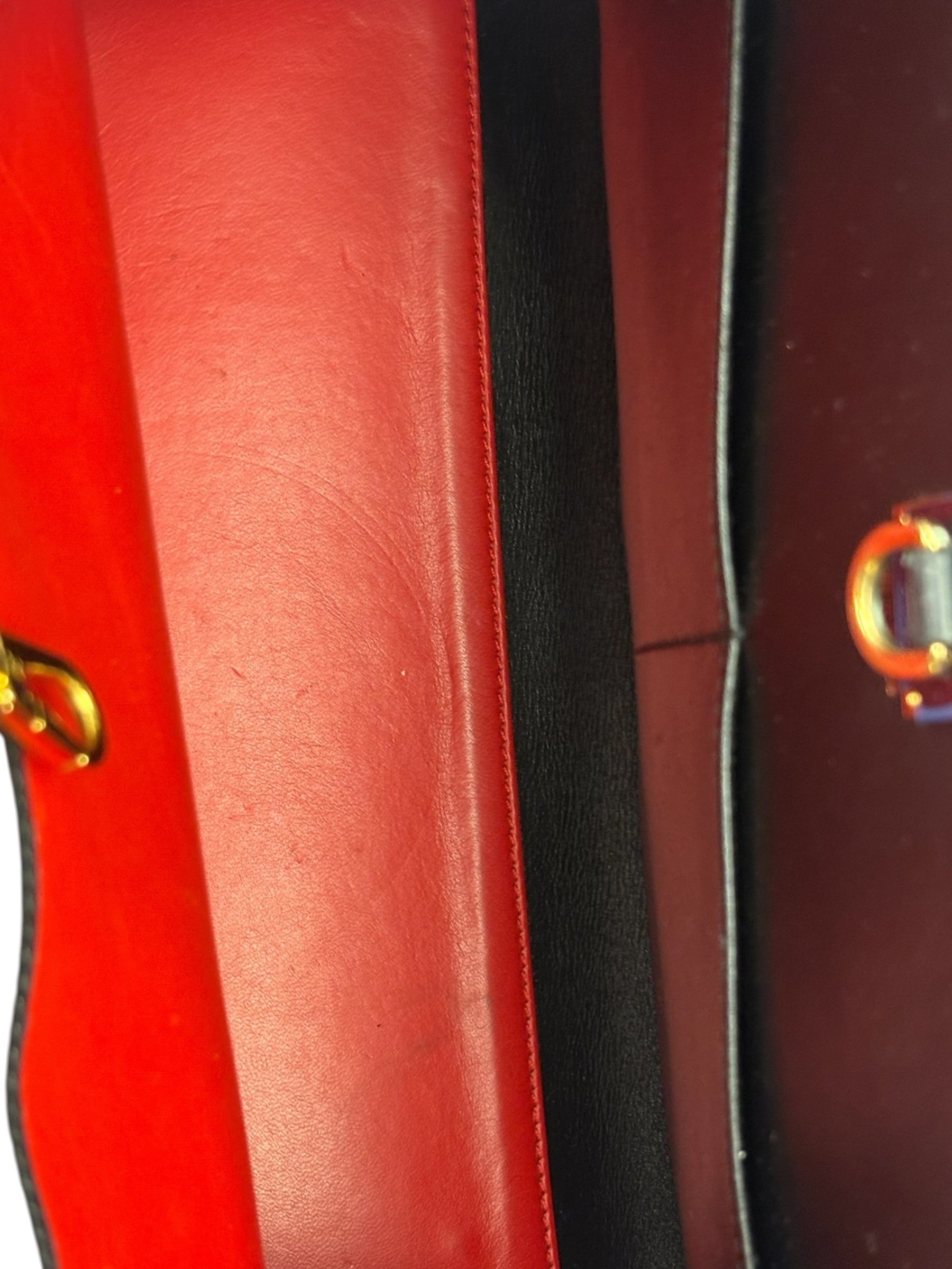 Louis Vuitton Red Leather City Steamer Handbag MM