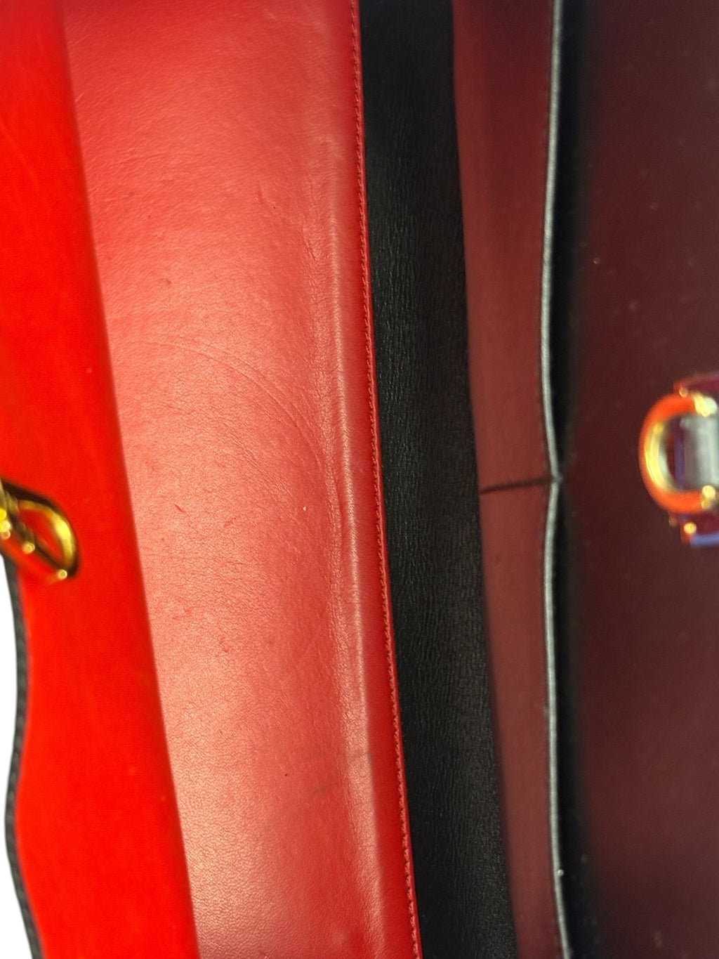 Louis Vuitton Red Leather City Steamer 2Way Handbag MM
