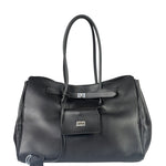 Balenciaga Black Leather Bel Air Carry Carry All Large Tote