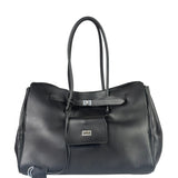Balenciaga Black Leather Bel Air Carry Carry All Large Tote