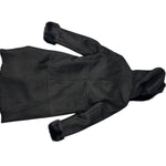 Vintage Black Fur Lined Suede Long Coat