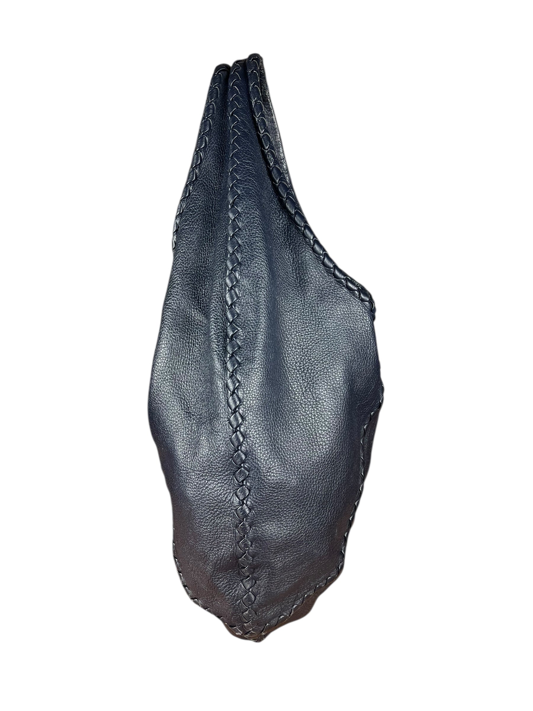 Bottega Veneta Blue Intrecciato Hobo Shoulder Bag