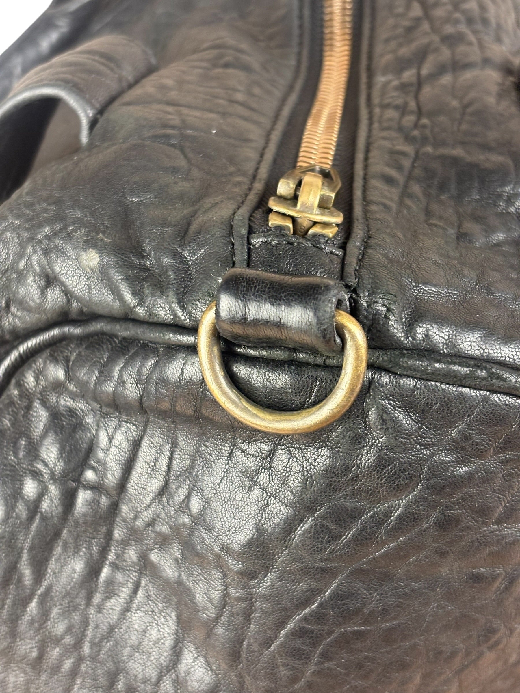 Alexander Wang Black Leather Rocco Duffel Line Shoulder/HandBag