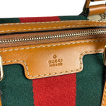 Gucci Beige/Brown GG Web Boston Two-Way Bag