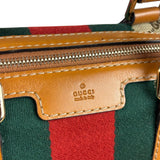 Gucci Beige/Brown GG Web Boston Two-Way Bag