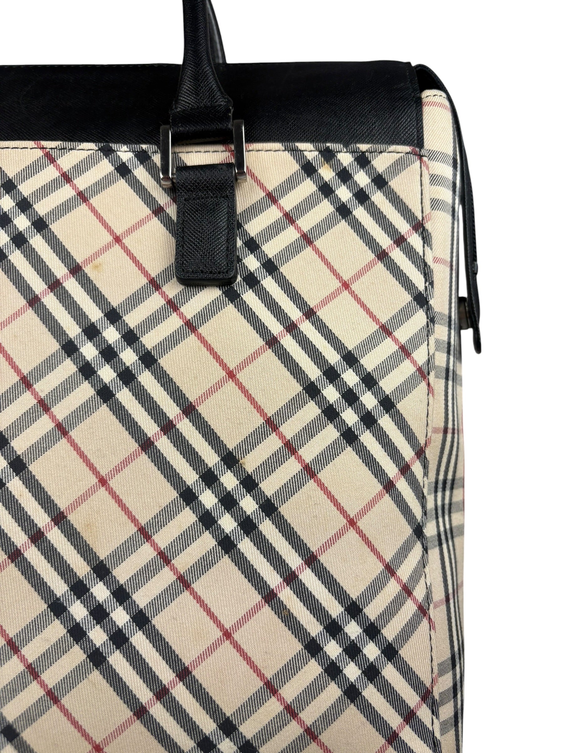 Burberry Beige Canvas Nova Check Tote Bag