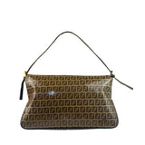 Fendi Brown PVC Zucca Baguette
