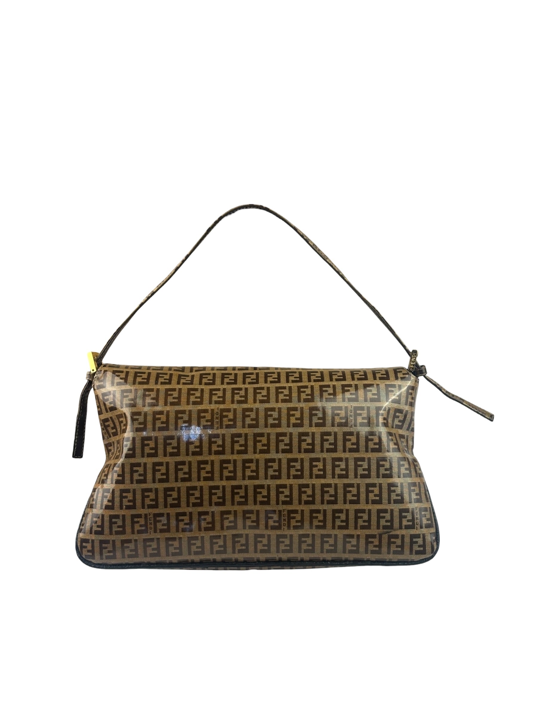 Fendi Brown PVC Zucca Baguette