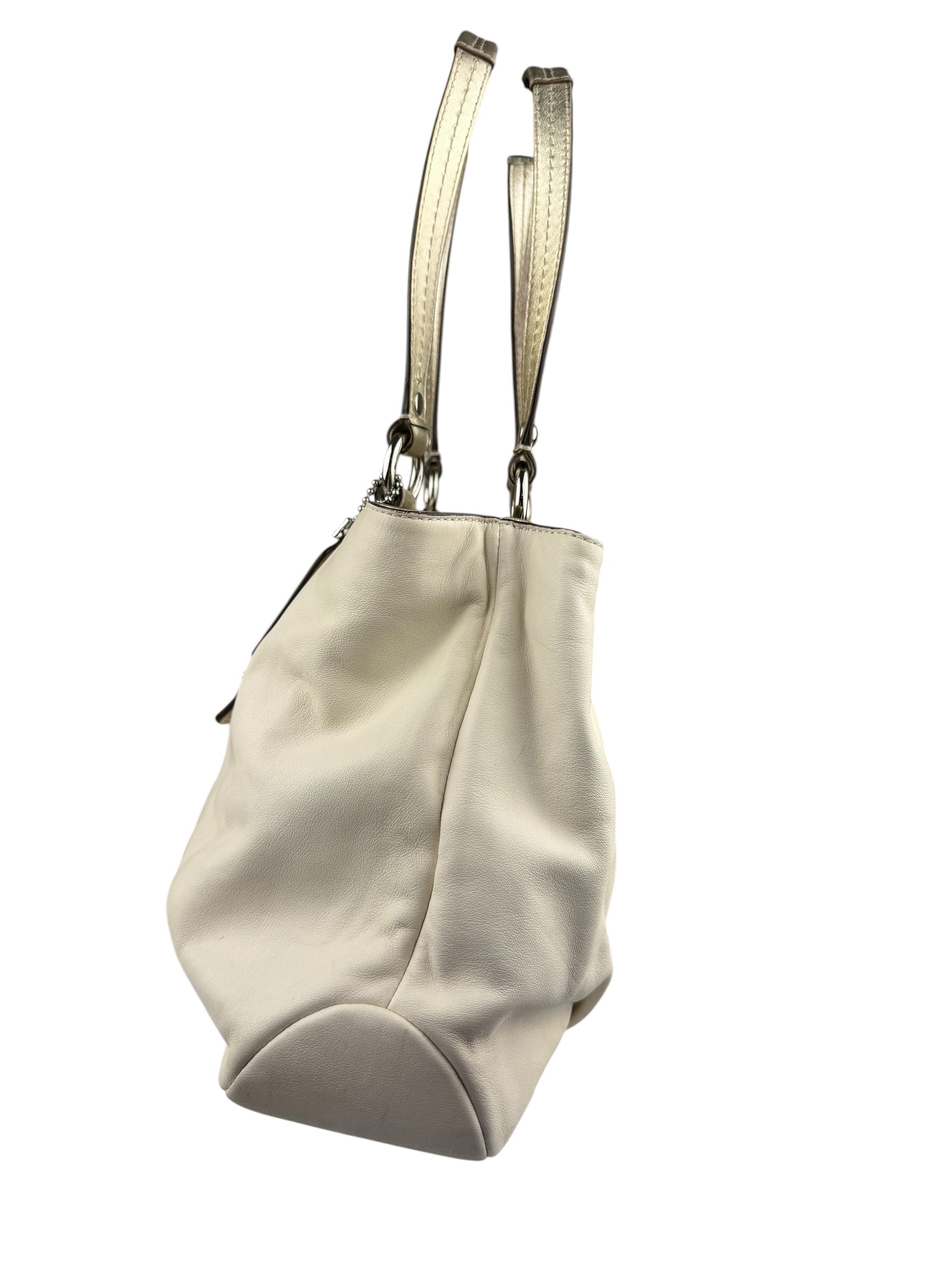 Coach Cream Pebbled leather Carryall Soho Shoulder Bag