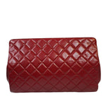 Chanel Red Caviar Quilted Frame Clutch 2012